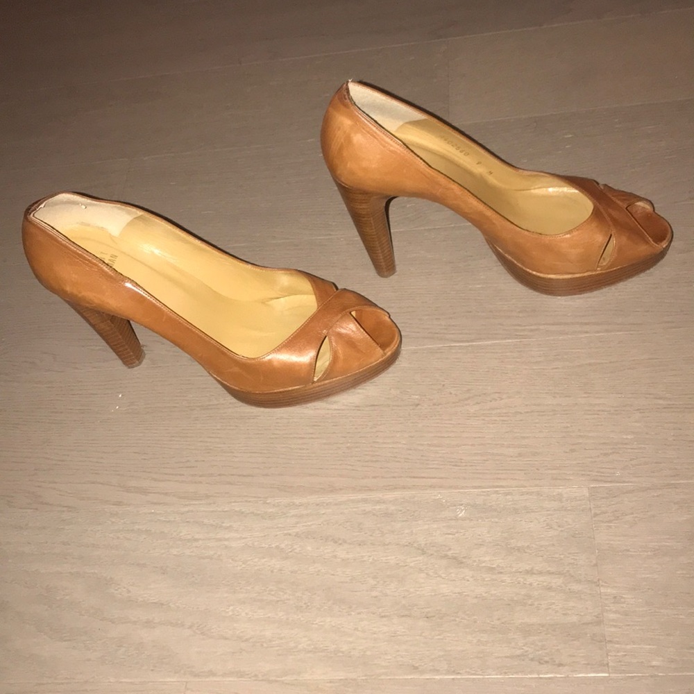 Stuart Weitzman peep toe Platform Heels